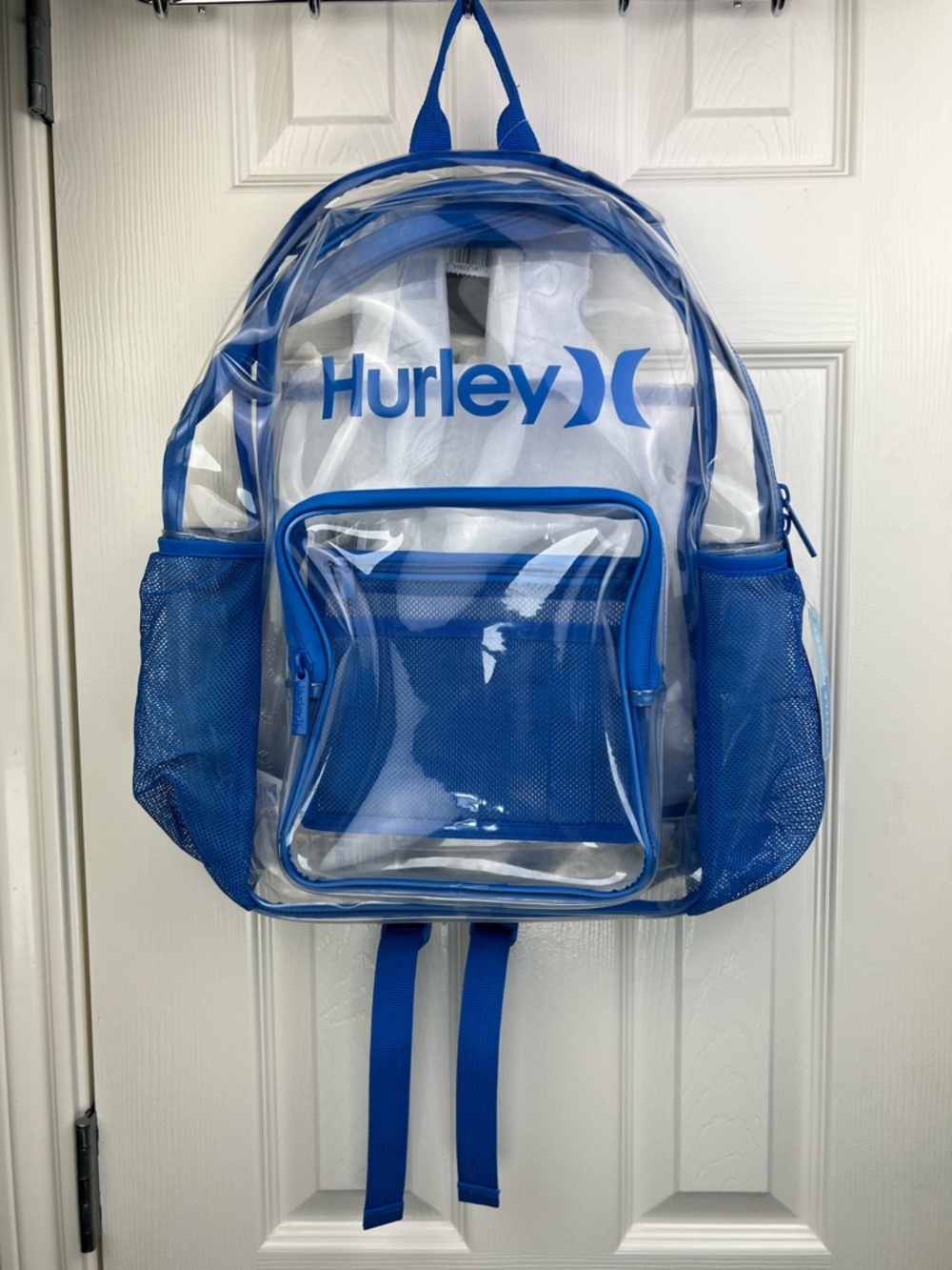 Hurley Santiago Clear Backpack Blue NWT 15” Laptop School Stadium Bag